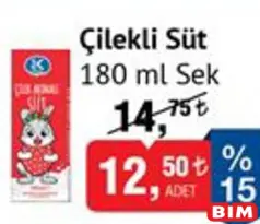 SEK ÇİLEKLİ SÜT 180 ML fiyat ve kampanya bilgisi